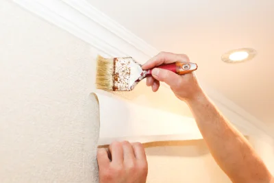 Pose de papier peint à Delle — revêtements muraux et toiles de verre